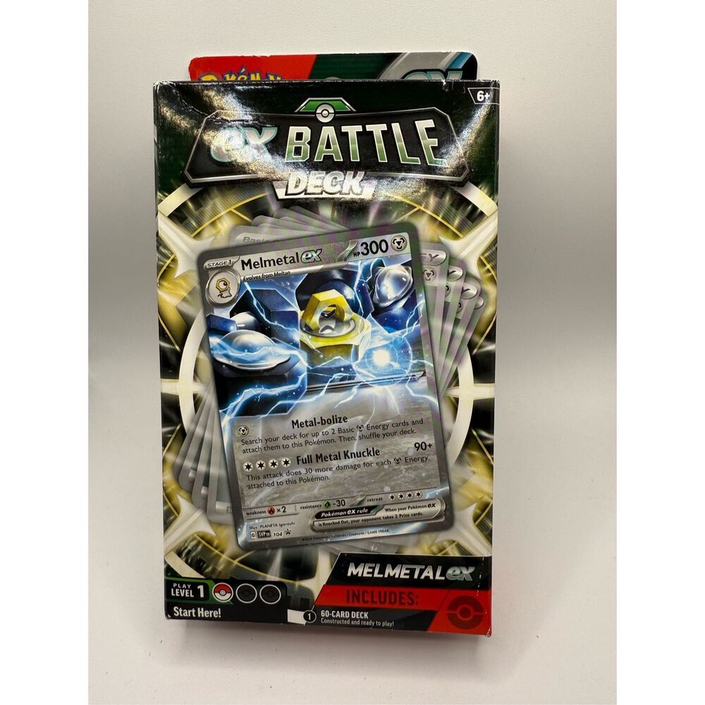 2024 Pokémon TCG EX Battle Deck MelMetal 60 Cards Playmat DeckBox and Metal Coin